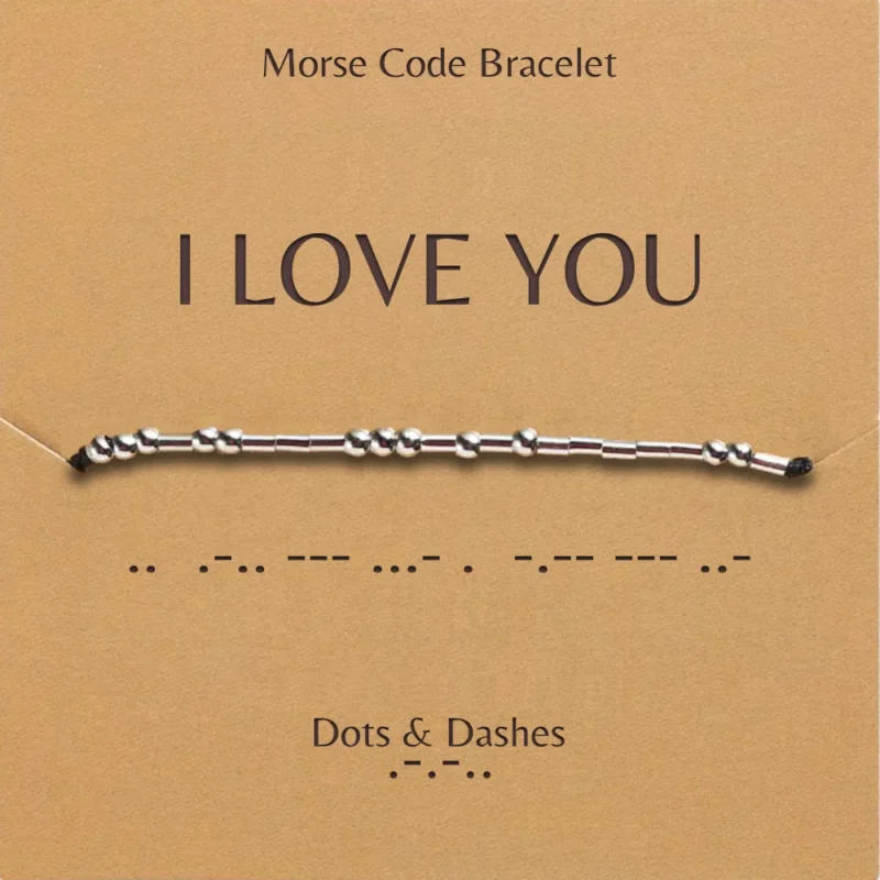 Dots And Dashes Morse Code Bracelet I Love You