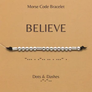 Morse Code Bracelet Dots And Dashes Morse Code Bracelet Believe