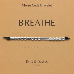 Morse Code Bracelet Dots And Dashes Morse Code Bracelet Breathe