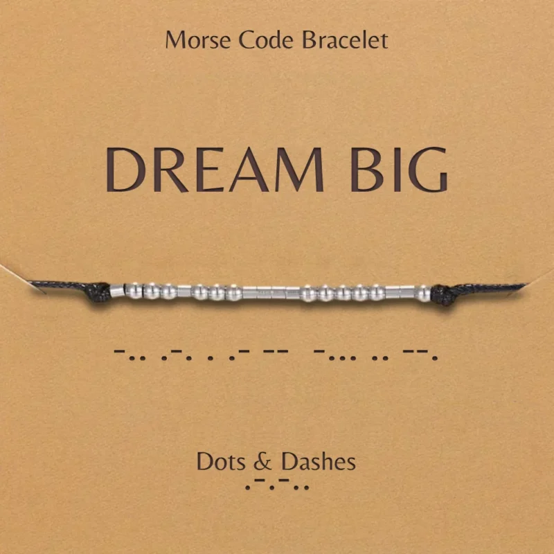 Dots And Dashes Morse Code Bracelet Dream Big