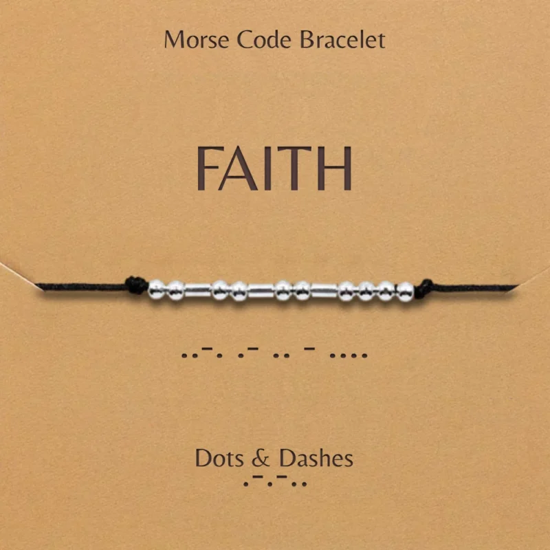 Dots And Dashes Morse Code Bracelet Faith