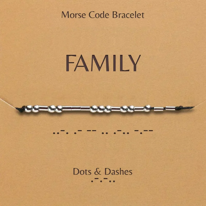 Dots And Dashes Morse Code Bracelet Family