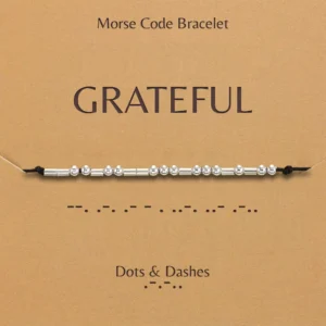 Morse Code Bracelet Dots And Dashes Morse Code Bracelet Grateful