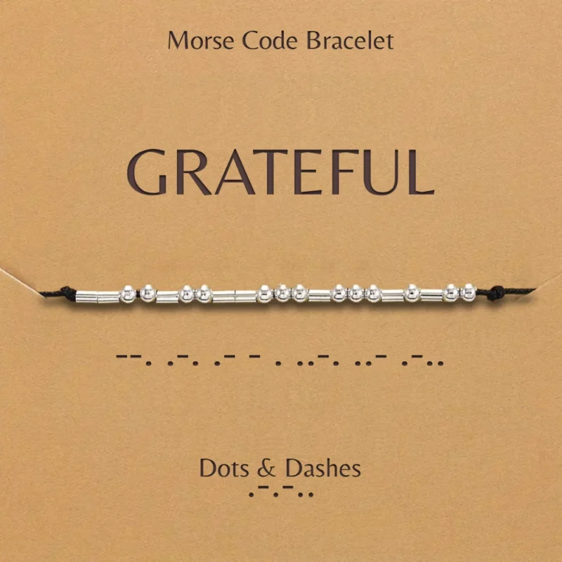Dots And Dashes Morse Code Bracelet Grateful