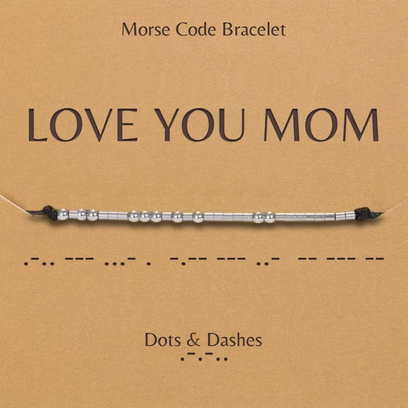 Dots And Dashes Morse Code Bracelet Love You Mom