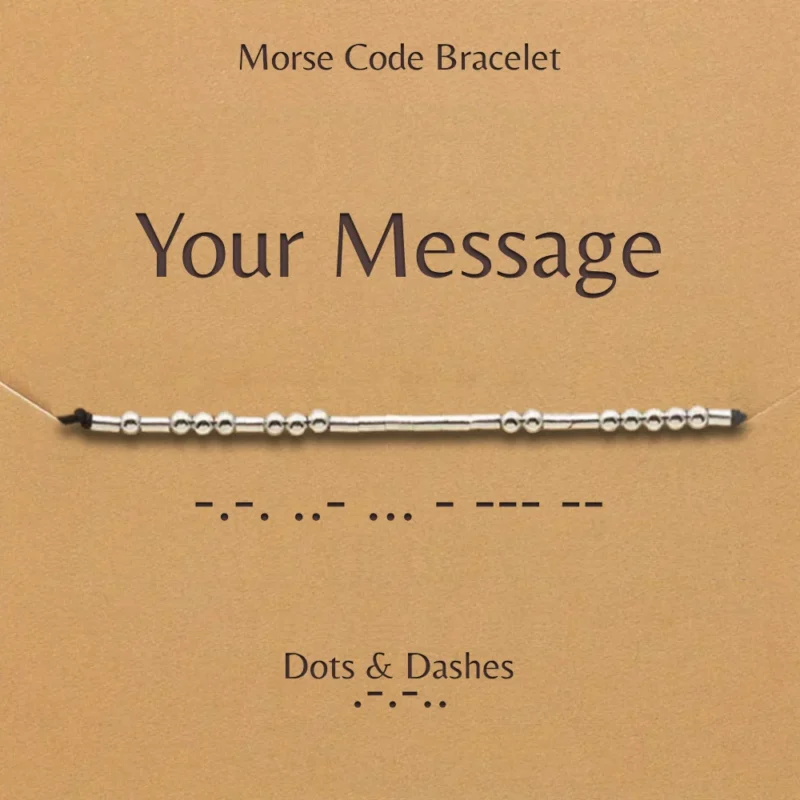 Custom Morse Code Bracelet Dots N Dashes Custom Morse Code Bracelet