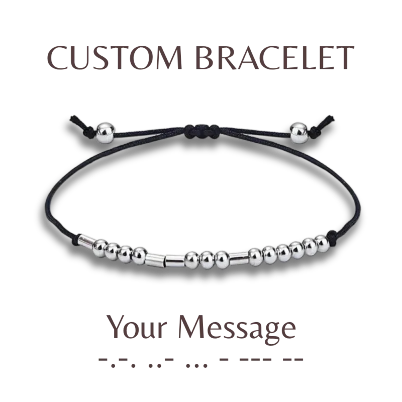 Custom Morse Code Bracelet Dots N Dashes Custom Morse Code Bracelet Transparent Background