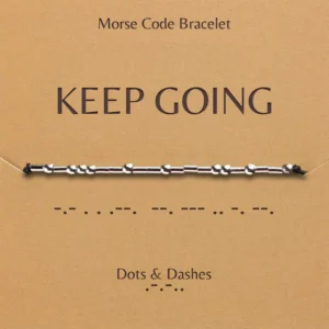 Morse Code Bracelet Dots And Dashes Morse Code Bracelet Keep Going