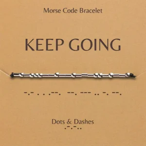 Dots And Dashes Morse Code Bracelet Keep Going