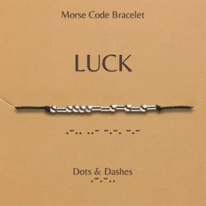 Morse Code Bracelet Dots And Dashes Morse Code Bracelet Luck