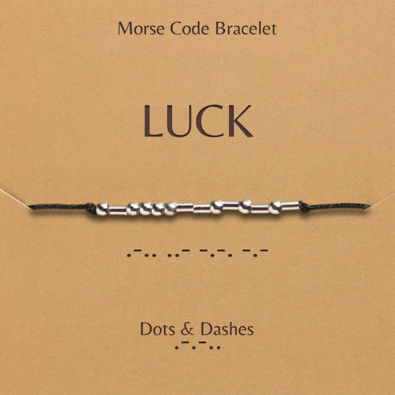Dots And Dashes Morse Code Bracelet Luck