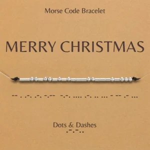 Morse Code Bracelet Dots And Dashes Morse Code Bracelet Merry Christmas