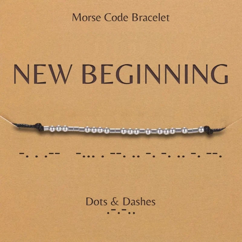 Dots And Dashes Morse Code Bracelet New Beginning