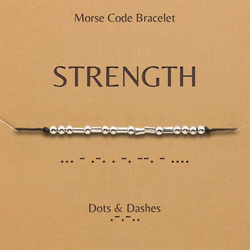 Dots And Dashes Morse Code Bracelet Strength