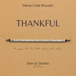 Morse Code Bracelet Dots And Dashes Morse Code Bracelet Thankful